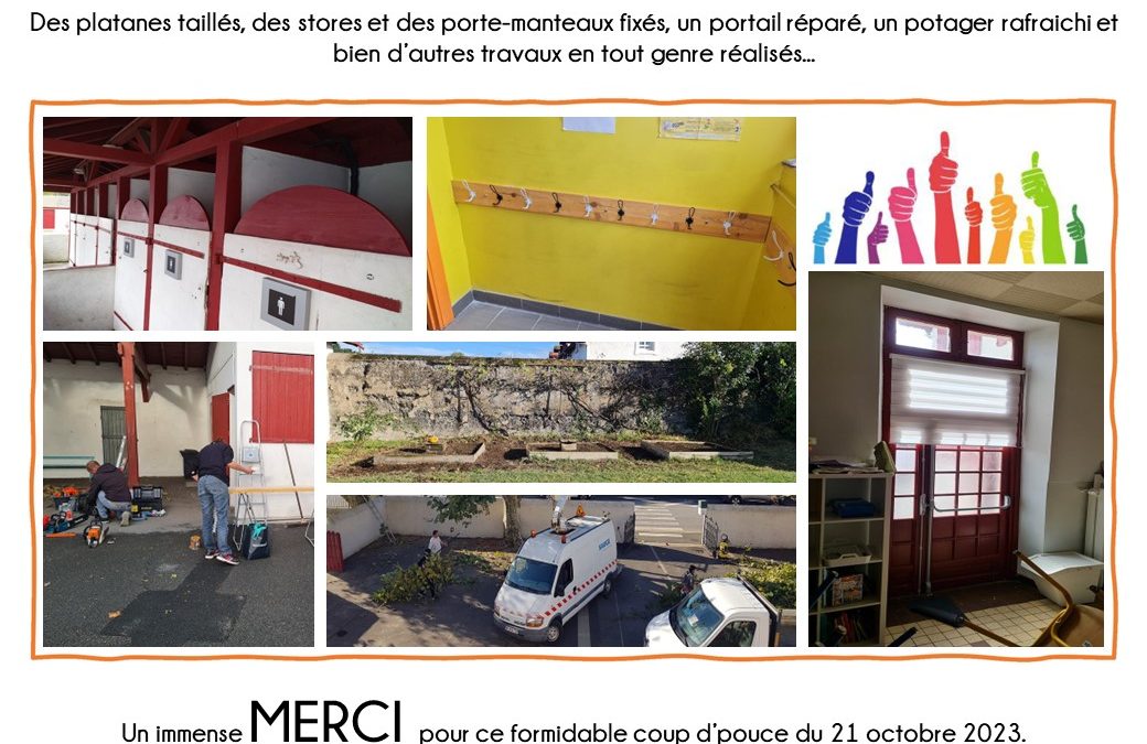 Journée coup d&rsquo;pouce 21 octobre 2023
